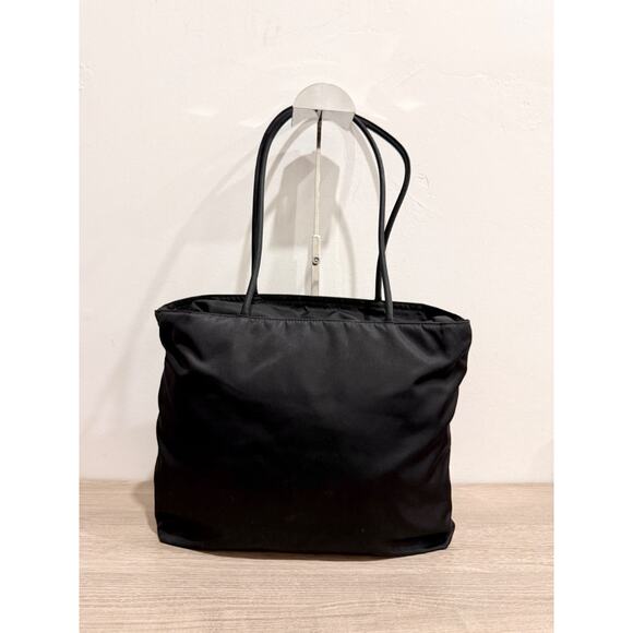 Prada Tessuto Nylon Shoulder Handbag with Zip Closure Black - Picture 4 of 11